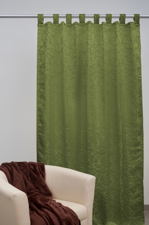 Készrevarrt, sötétítő függöny, „Maribor“ zöld méretei: 240cm × 140cm 2db