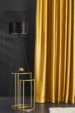 Black-out sötétítő függöny, méterárú, gold „Pierot 18“