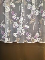 Záclona metrážová Organza „fialový květy“