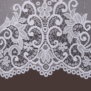 Jacquard, fényáteresztő fehér színű függöny, méterárú „0058963“
