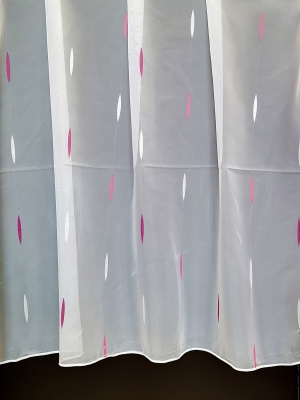 Voile, fehér fényáteresztő függöny, méterárú 