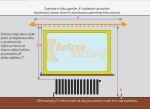 Záclona metrážová vitrážka „Galga“ biely vyšívaný batist so srdiečkový vzorom
