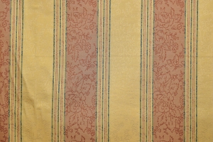 Dekorációs függöny, méterárú, „Hugo“, tégla sárga függőleges csíkok