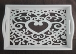 Podnos z dreva rozmerov: 30 × 26 × 6cm 