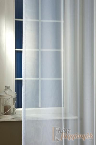 Organza, fényáteresztő függöny, méterárú, „Jég-kék Liliana 36“