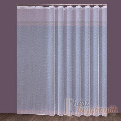Készrevarrt, fehér függöny  „Eső“ méretei: 160cm × 310cm