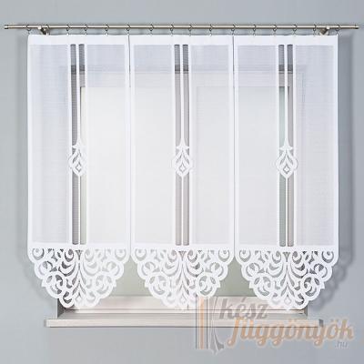 Jacquard, fehér fényáteresztő készfüggöny Zuriel magasság: 160cm szélleség: 180cm