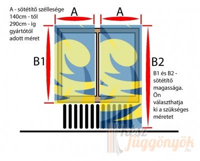 Készrevarrt, sötétítő függöny, „Maribor“ barna méretei: 240cm × 140cm 2db