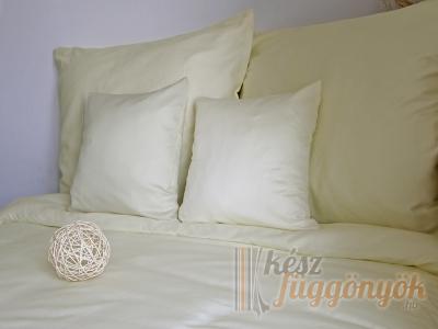 Pamut, szatén  ágyneműhuzat, krémszínű méretei: 70cm×90cm (1db) + 140cm×200cm ( 1db)