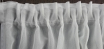 Záclona metrážová biela organza zo sivým vzorom „CARBONA/290/03“