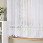 Modesta biela žakarová hotová záclona bez našitej riasenky