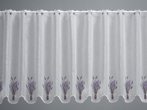 Záclona bíla vyšívaná metrážová vitrážka „1 diel 16cm“
