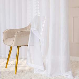 Biela hustá hotová záclona 280x300 cm s univerzálnou riasenkou