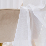 Hotová záclona biela na kruhy – hladký voál bez vzoru