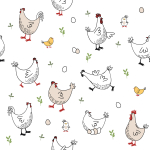 Veľkonočný obrus „Sliepočka“ – metráž šírka 160 cm