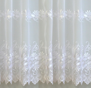 Voile, fehér fényáteresztő függöny hímzet „H2/1182“