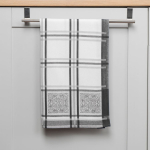 Sada kuchyňských ručníků šedo/bílá, balení obsahuje: 3ks rozměr: 50 x 70cm