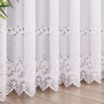 JODA biela žakarová hotová záclona bez riasenky