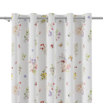 Dekoračná látka na závesy – biely podklad farebné kvety (metráž 160 cm)