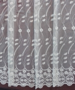 Záclona Ofelia krémová metrážová tylová vyšívaná do výšky 250 cm – elegantná a vzdušná