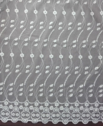 Záclona Ofelia krémová metrážová tylová vyšívaná do výšky 250 cm – elegantná a vzdušná