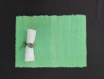 Set ručně tkaního prostírání: 30 × 40cm - 4ks prstenů na ubrousky 