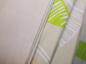 Obliečka bavlnená „Zelené listy“ set rozmerov: 70cm×90cm (2ks) + 140cm×200cm (2ks)