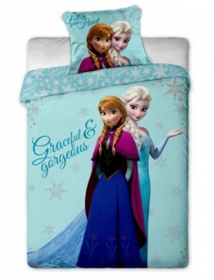 Obliečka detská „Frozen“ rozmerov: 70cm×90cm (1ks) + 140cm×200cm (1ks)