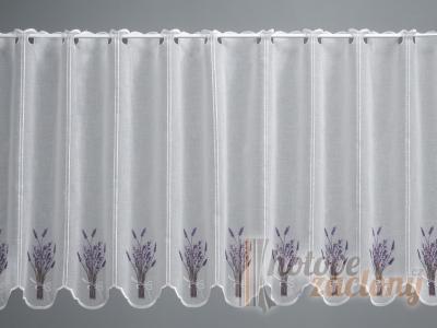 Záclona bíla vyšívaná metrážová vitrážka „1 diel 16cm“