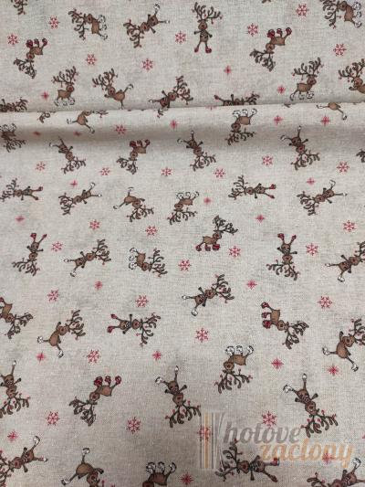 Vánoční látka metráž: „Sobíky“