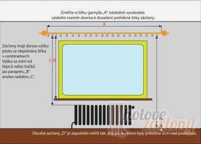 Záclona bíla metrážová žakár „nemačkavá se vzorem po celé ploše