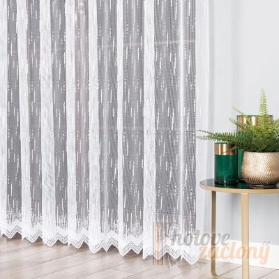 Hotová záclona žakár rozmerů: výška 2,5m x šířka 3m