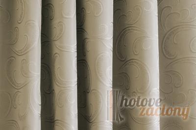 Závěs zatemňujíci metrážový sivo - hnedá  