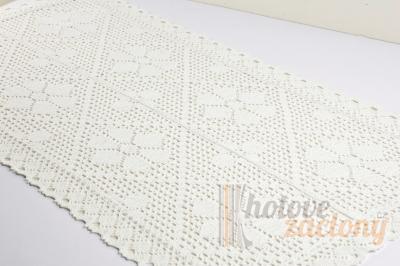 Dekorační bílý krémový ubrus 40 x 80cm 