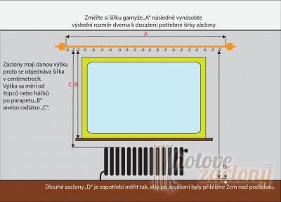 Záclona metrážová žakarová 
