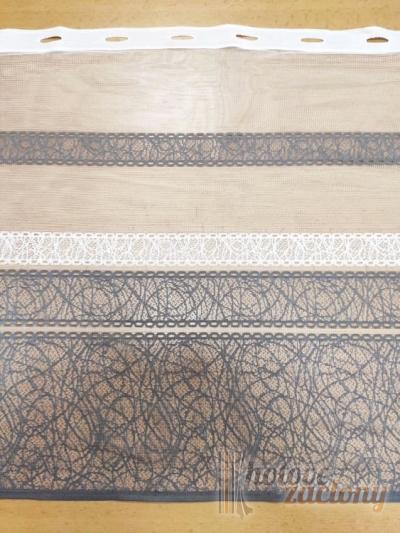 Záclona metrážová bílá žakarová vitrážka 