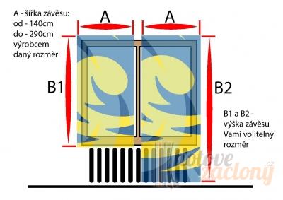 Závěs zatemňujúci metrážový „Celtic Abstrakt“ 