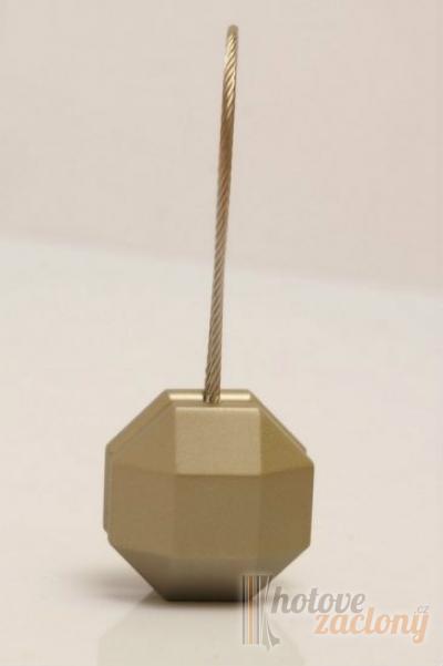 Magnetka ocelová na závěs nebo záclonu ve tvaru: pětiuhelník, odstínu: platyna a rozmeru: 35cm