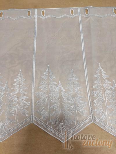 Záclona bíla metrážová vitrážka „vánoční“
