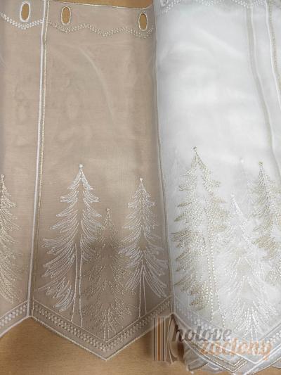 Záclona bíla metrážová vitrážka „vánoční“