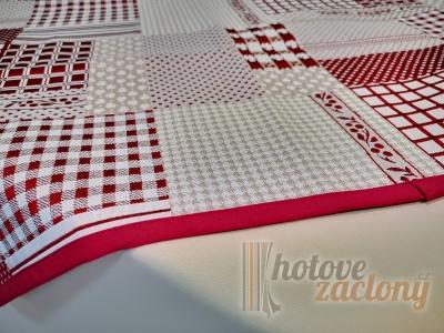 Dekorační ubrus rozmerů: 90 x 90 cm bordový 