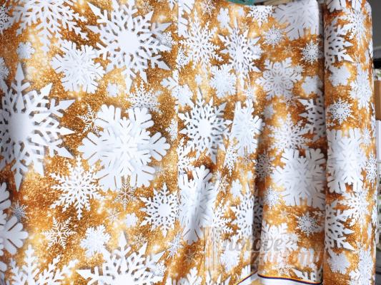 Látka v metráži: vánoční , vločky