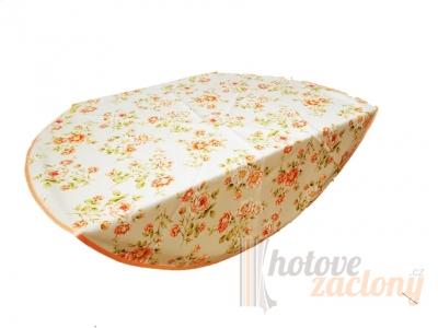 Okrouhlý dekorační obrus Ø 140cm květy 02