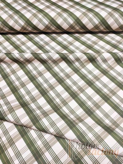 Ubrus metráž karo na béžovém podkladě