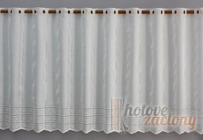 Záclona biela metrážová krajková vitrážka „V/709“