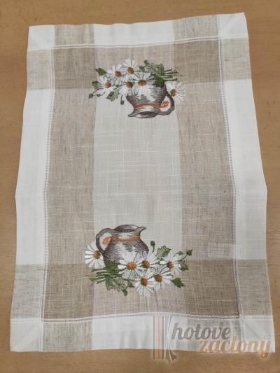Dekorační ubrus rozměrů: 35 x 35cm "vyšívaný 2" - Dečka
