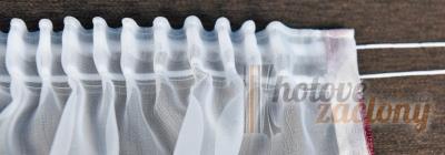 Záclona bílá žakarová metrážová vitrážka „1díl 18cm“
