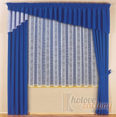 Hotová záclona Žakár „Margaréta“ s našitou řasící stuhou