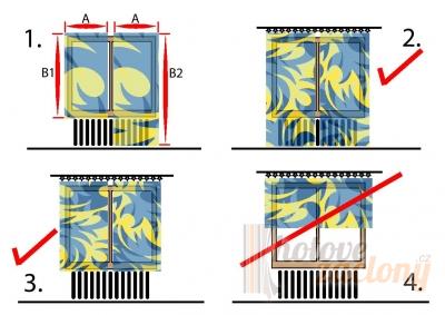 Závěs dekorační mertážový „Linea“