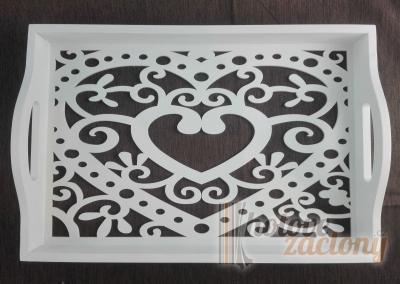 Podnos z dřeva rozměrů: 30 × 26 × 6cm 